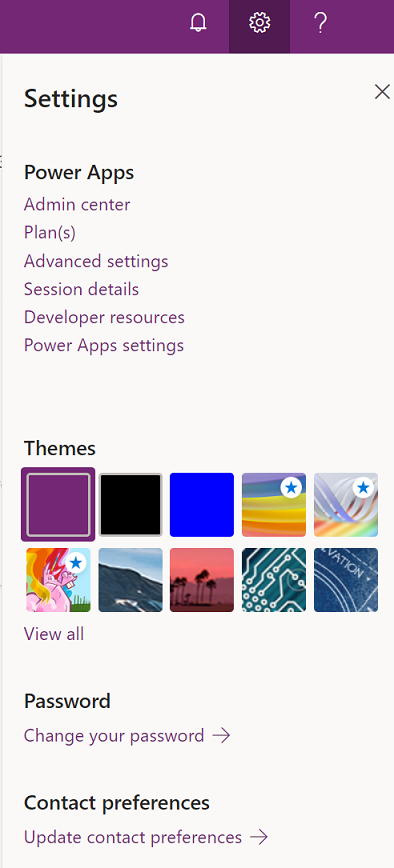 Power Apps-inställningar