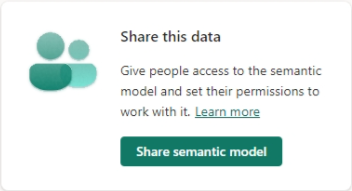 Skärmbild av datamart dela det här dataavsnittet på datainformationssidan.