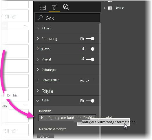 Screenshot showing the Power BI Desktop conditional formatting option.