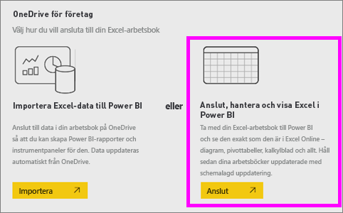 Skärmbild av Min arbetsyta med fokus på Uppladdning och OneDrive för företag.