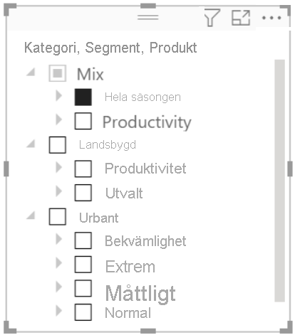 Hierarchy slicer in Power BI Desktop for Power BI Report Server.