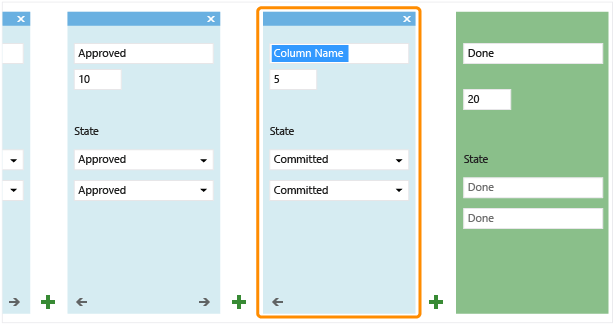 Add column and define all fields