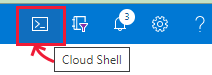 Screenshot of Cloud Shell icon in taskbar.