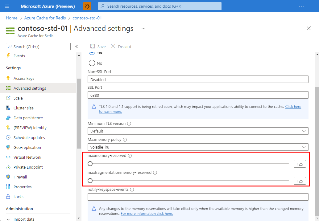 Azure Cache for Redis Maxmemory Policy