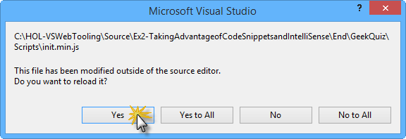 Microsoft Visual Studio uyarısı