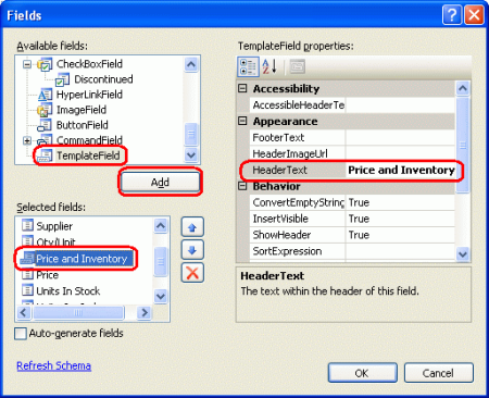 DetailsView Denetimine Yeni TemplateField Ekleme