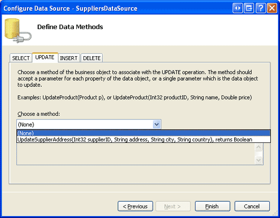 GÜNCELLEŞTIR sekmesinde Drop-Down Listesini (Yok) olarak ayarlayın