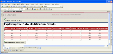 GridView, Ürün Alanlarının Her Biri için Bir BoundField veya CheckBoxField İçerir