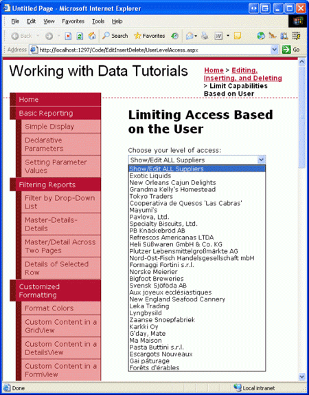 Suppliers DropDownList bir Show ALL ListItem, Plus One for Each Supplier