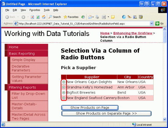 GridView Radyo Düğmeleri Gruplandırılmadı