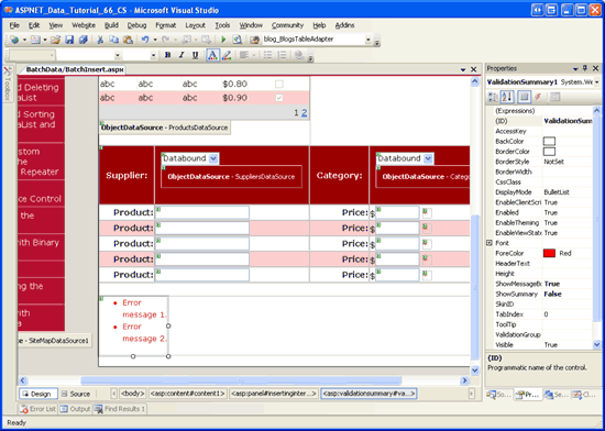 Ekleme Arabirimi Artık Ürün Adları ve Fiyatları için TextBoxes Içeriyor