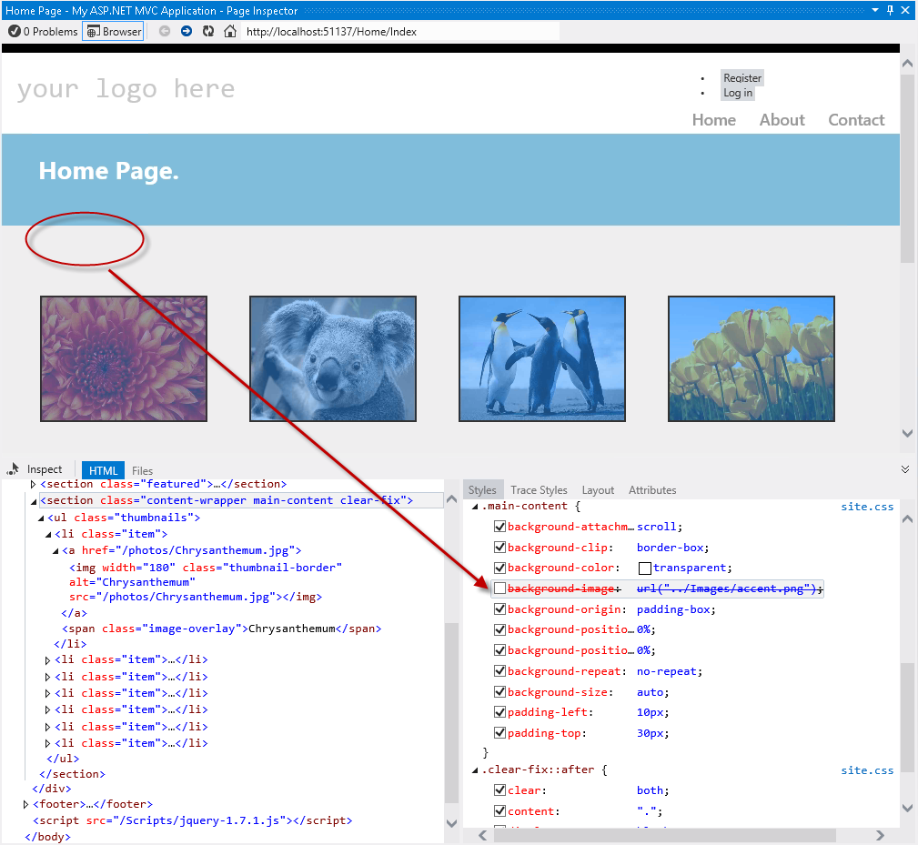 CSS stillerini etkinleştirme ve devre dışı bırakma