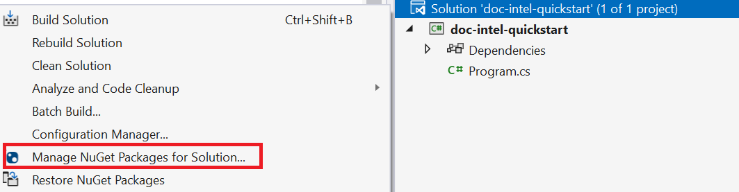 Visual Studio'da NuGet ön sürüm paketi penceresinin ekran görüntüsü.