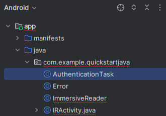 AuthenticationTask Java sınıf dosyasının ekran görüntüsü.