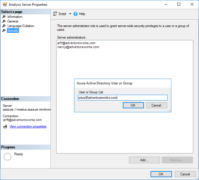 SSMS'de sunucu yöneticileri ekleme