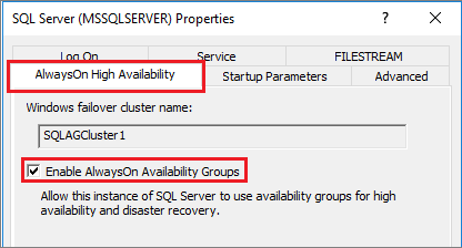 AlwaysOn kullanılabilirlik gruplarını etkinleştirme