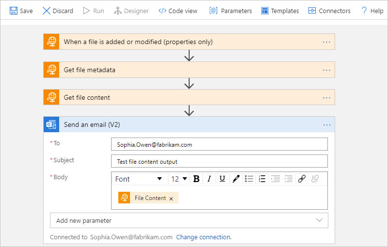 Screenshot shows Consumption workflow designer, 