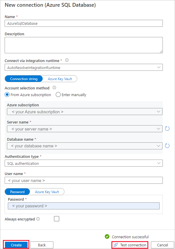 Azure SQL veritabanını yapılandırma