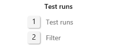 Test çalıştırmaları sayfası klavye kısayollarını gösteren ekran görüntüsü.