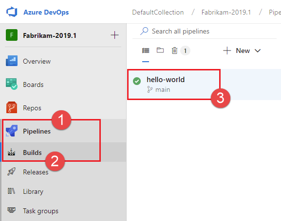 Azure Pipelines, Azure DevOps Server 2019 Güncelleştirme 1'de derlenmiştir.