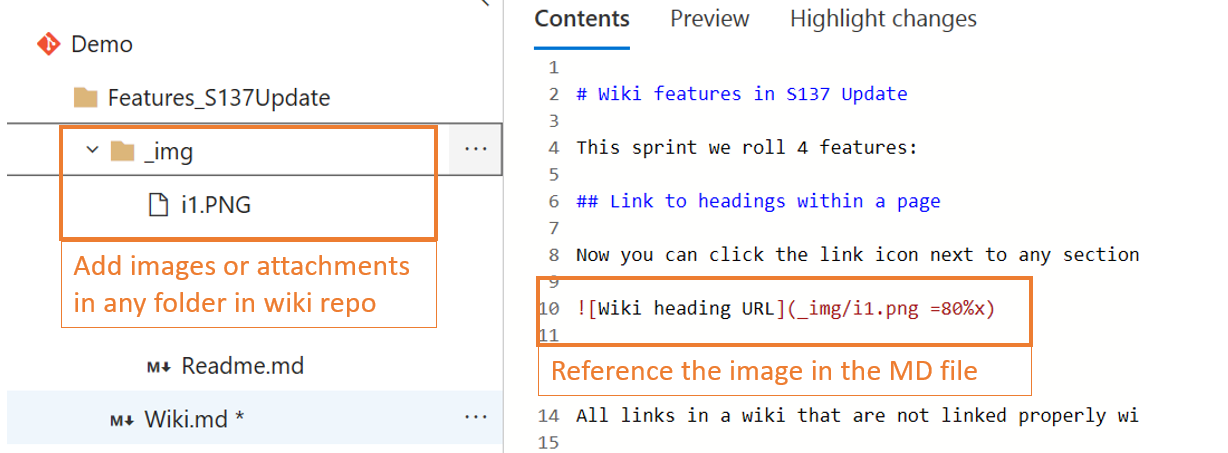 Git deposu klasöründe wiki görüntüsü