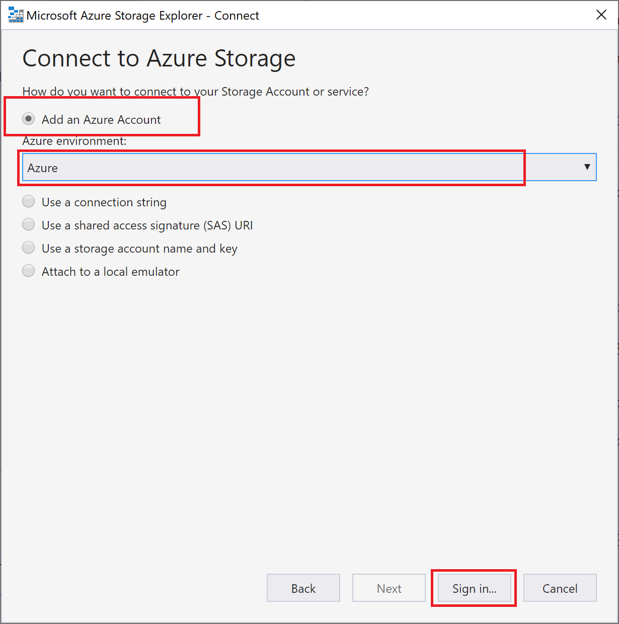 Azure hesabı pencerenizde oturum açma işleminin ekran görüntüsü.