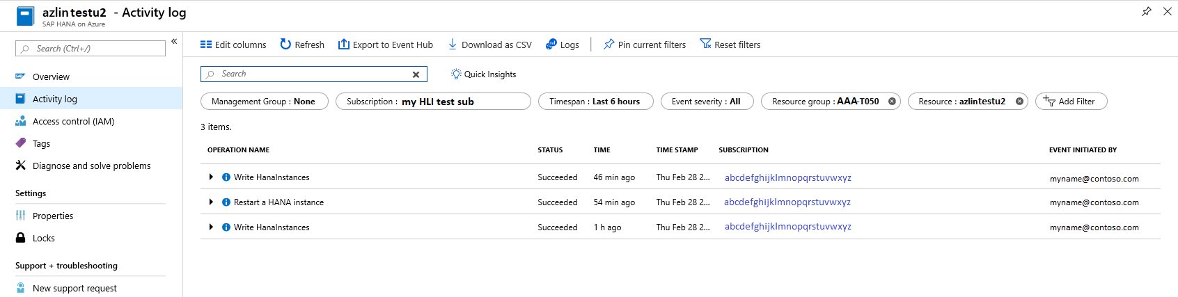 Azure portalında gezinti bölmesi