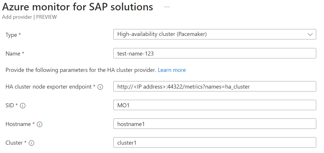 RHEL tabanlı kümelerin alanlarını gösteren SAP çözümleri için Azure İzleyici kaynağının kurulumunu gösteren diyagram.