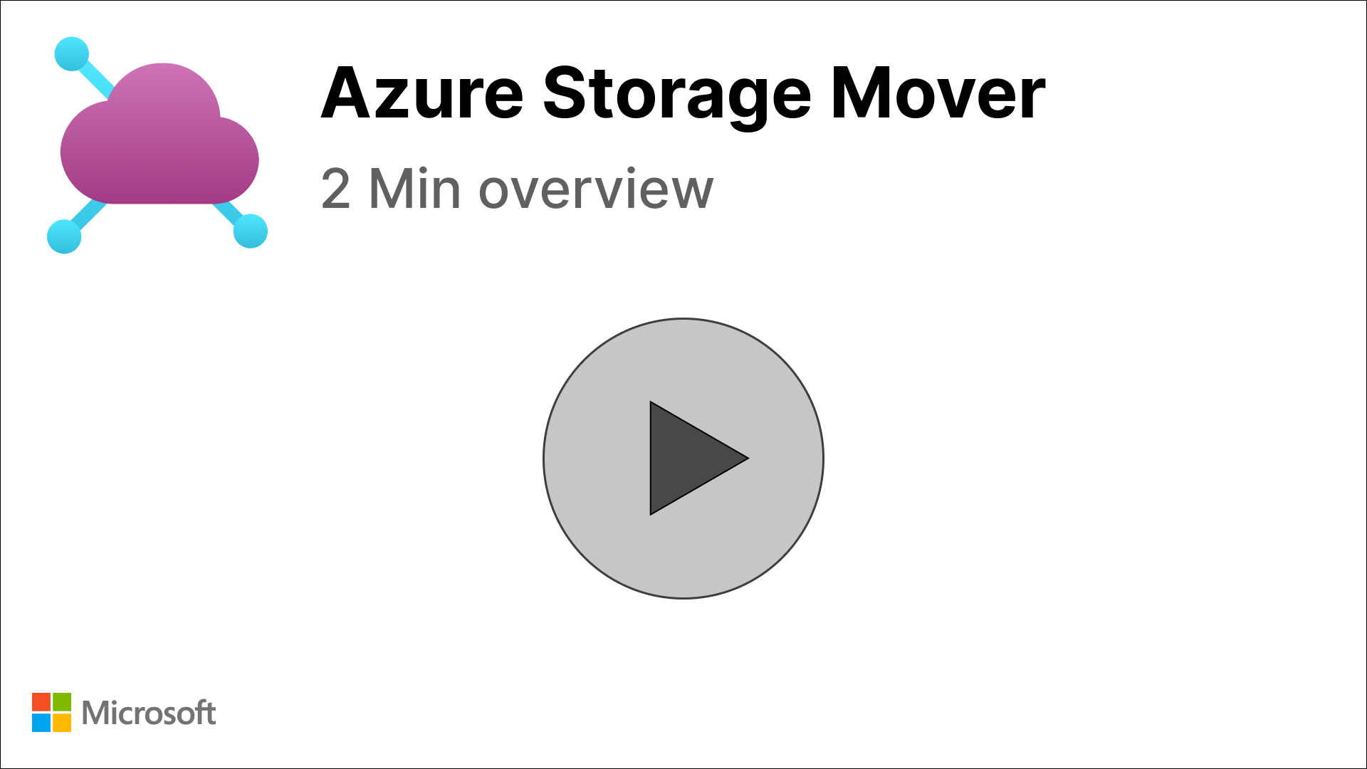 Azure Depolama Taşıyıcı'yı tanıtan 2 dakikalık tanıtım videosu - oynatmak için tıklayın!