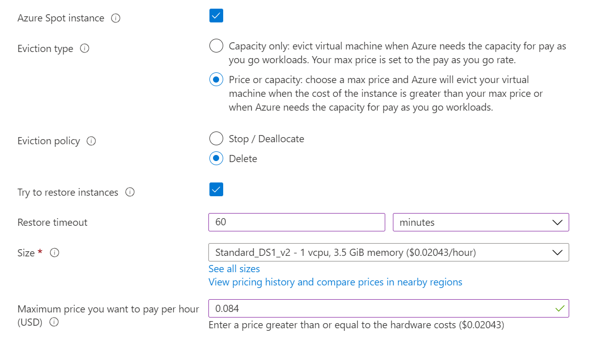 Azure Spot Sanal Makineler ile ölçek kümesi oluşturma