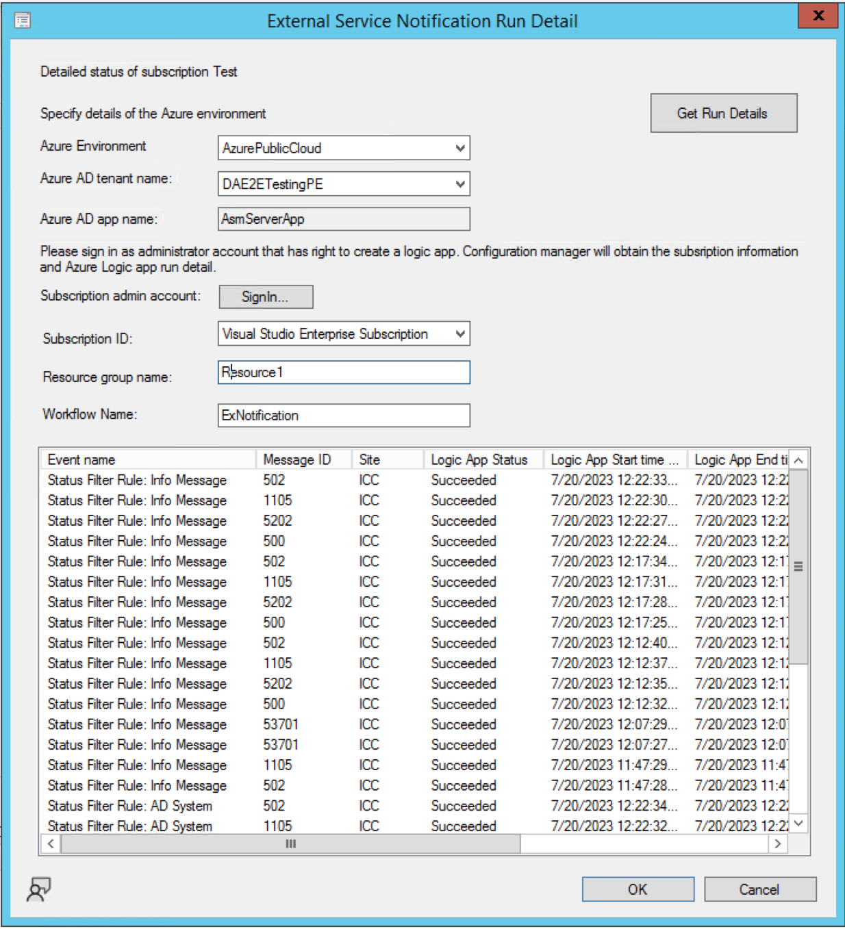 Configuration Manager konsolunda Ayrıntıları Çalıştır sihirbazının ekran görüntüsü.