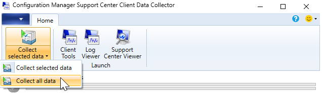 Destek Merkezi İstemci Veri Toplayıcısı'nda tüm verileri toplama seçeneği