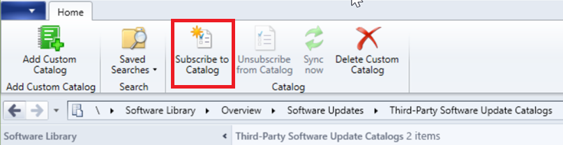 Üçüncü taraf güncelleştirmeleri kataloğa abone olma