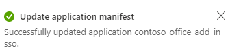 Manifest updated message.