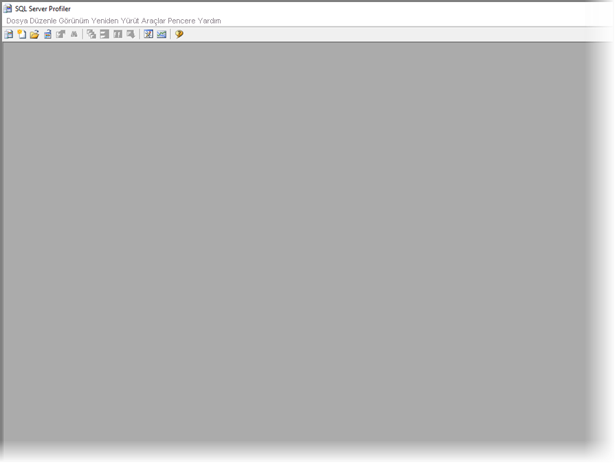SQL Server Profiler'ı gösteren ekran görüntüsü.