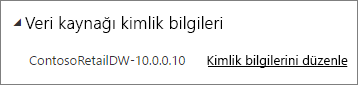 Power BI hizmeti Veri kaynağı kimlik bilgileri iletişim kutusunun ekran görüntüsü.