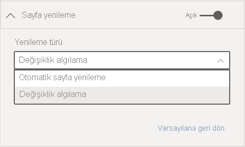 Değişiklik algılama kartı