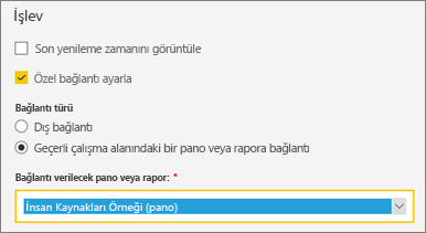 İşlevsellik iletişim kutusunu gösteren ekran görüntüsü.