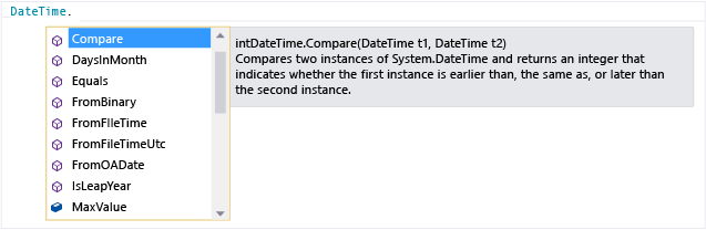 DateTime.Compare için hızlı bilgileri