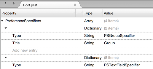 Settings-Watch.bundle/Root.plist dosyasını düzenleyin