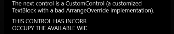 Hatalı ArrangeOverride Uygulaması ile UWP CustomControl