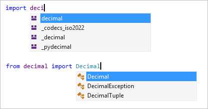 Visual Studio düzenleyicisinde içeri ve içeri aktarma işleminin tamamlandığını gösteren ekran görüntüsü.