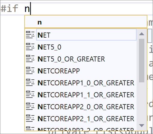 Ön işlemci sembolleri için IntelliSense tamamlaması