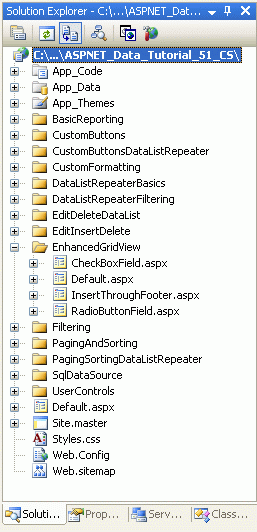 为 SqlDataSource-Related 教程添加 ASP.NET 页面