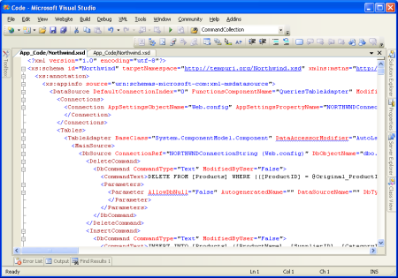 Northwinds 类型化数据集的 XML 架构定义 （XSD） 文件