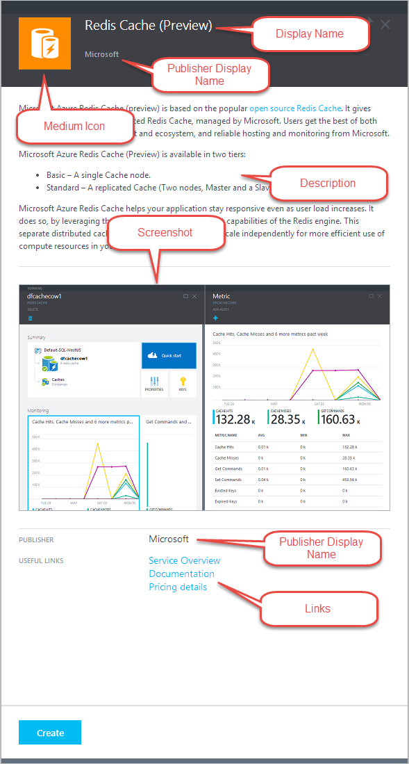 Azure Stack Hub 市场项详细信息边栏选项卡