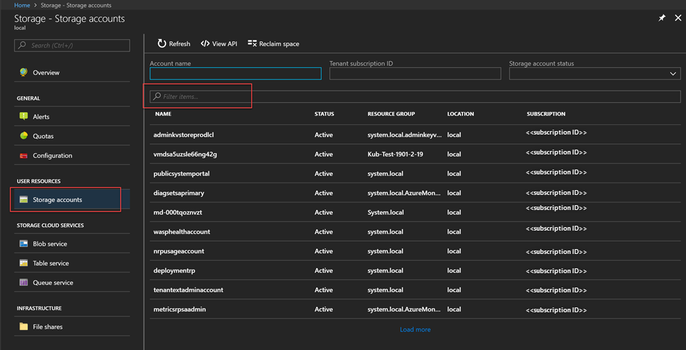 Azure Stack Hub 存储帐户