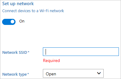 输入网络 SSID 并键入