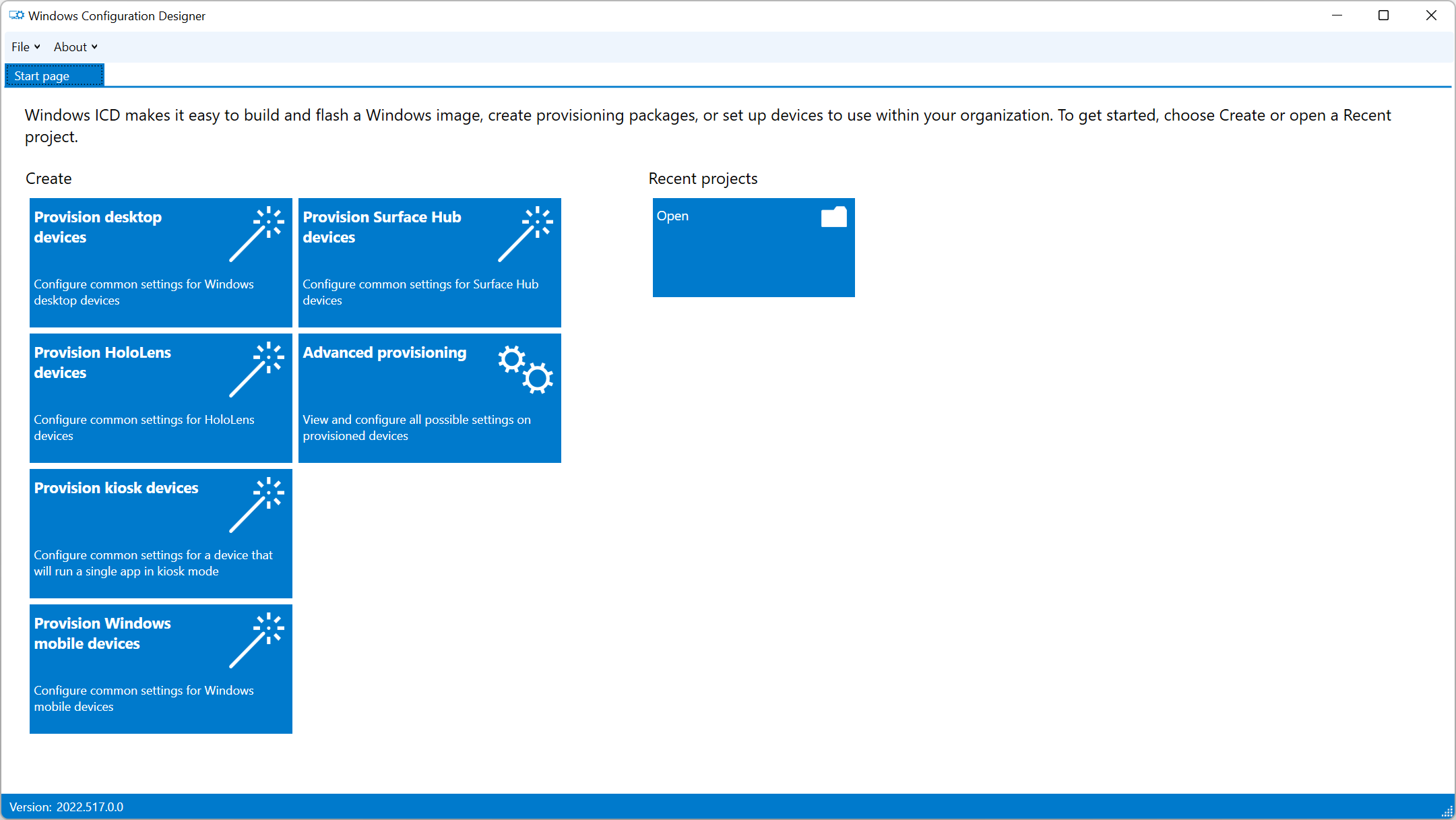 在 Windows 配置设计器中设置设备页