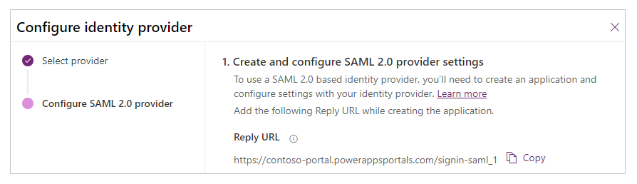 创建 SAML 2.0 应用程序。